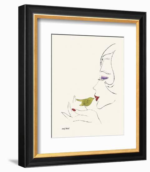 Untitled (Female Head), c. 1958-Andy Warhol-Framed Art Print