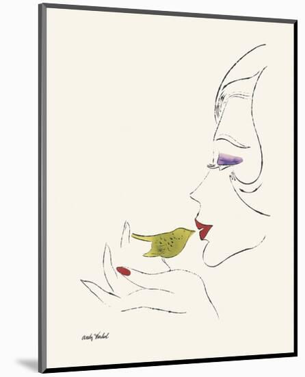 Untitled (Female Head), c. 1958-Andy Warhol-Mounted Art Print