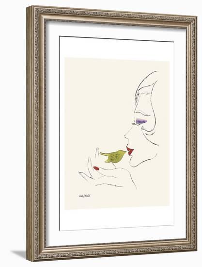 Untitled (Female Head), c. 1958-Andy Warhol-Framed Art Print