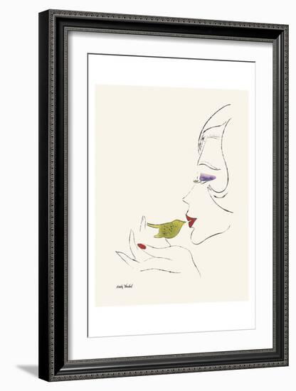 Untitled (Female Head), c. 1958-Andy Warhol-Framed Art Print