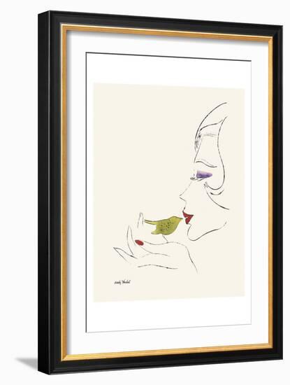 Untitled (Female Head), c. 1958-Andy Warhol-Framed Art Print