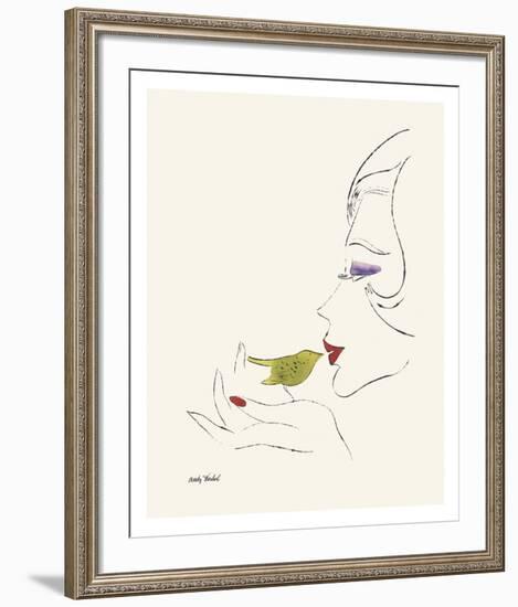 Untitled (Female Head), c. 1958-Andy Warhol-Framed Art Print