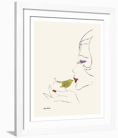 Untitled (Female Head), c. 1958-Andy Warhol-Framed Art Print