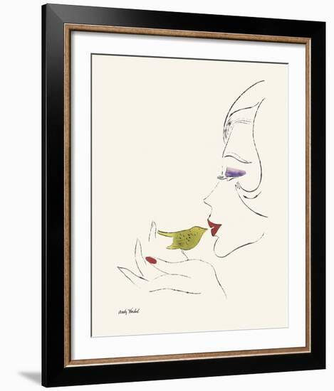 Untitled (Female Head), c. 1958-Andy Warhol-Framed Giclee Print