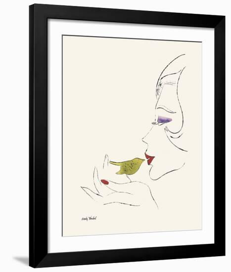 Untitled (Female Head), c. 1958-Andy Warhol-Framed Giclee Print