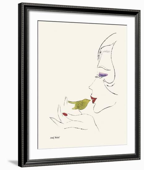 Untitled (Female Head), c. 1958-Andy Warhol-Framed Giclee Print