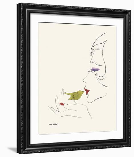 Untitled (Female Head), c. 1958-Andy Warhol-Framed Giclee Print