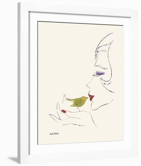 Untitled (Female Head), c. 1958-Andy Warhol-Framed Giclee Print