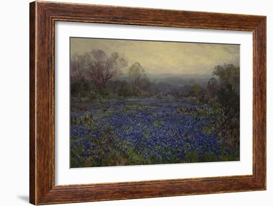 Untitled - Field of Bluebonnets (Oil on Canvas)-Julian Onderdonk-Framed Giclee Print