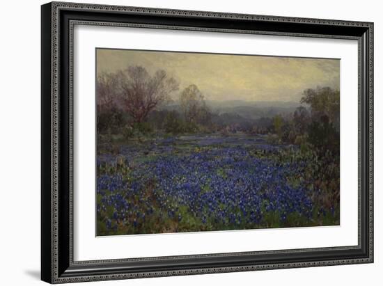 Untitled - Field of Bluebonnets (Oil on Canvas)-Julian Onderdonk-Framed Giclee Print