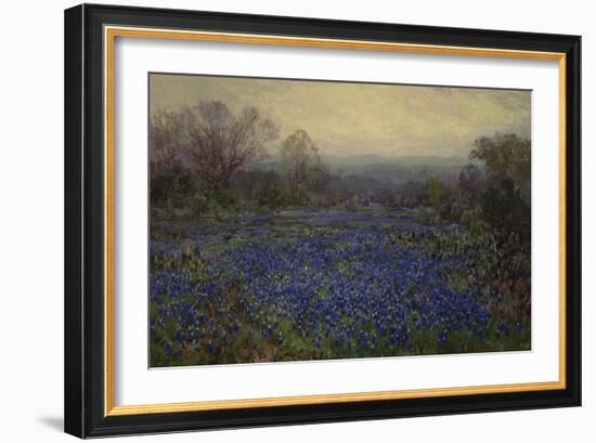 Untitled - Field of Bluebonnets (Oil on Canvas)-Julian Onderdonk-Framed Giclee Print