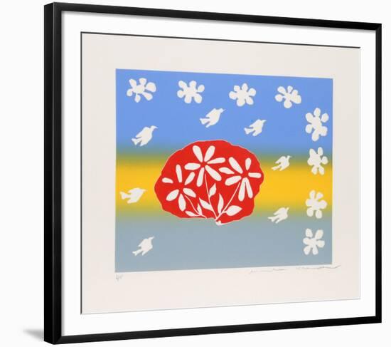 Untitled - Flowers and Birds-Mireille Kramer-Framed Limited Edition