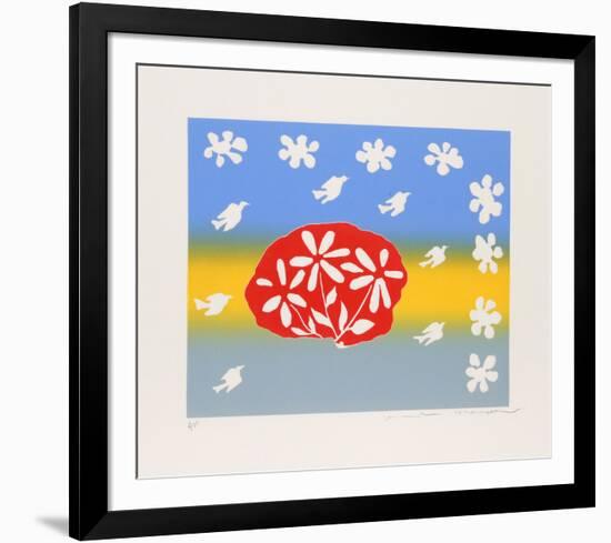 Untitled - Flowers and Birds-Mireille Kramer-Framed Limited Edition