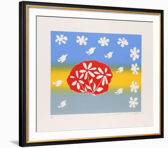 Untitled - Flowers and Birds-Mireille Kramer-Framed Limited Edition