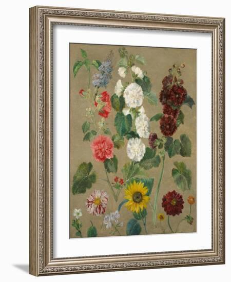 Untitled (Flowers)-Eugene Delacroix-Framed Giclee Print