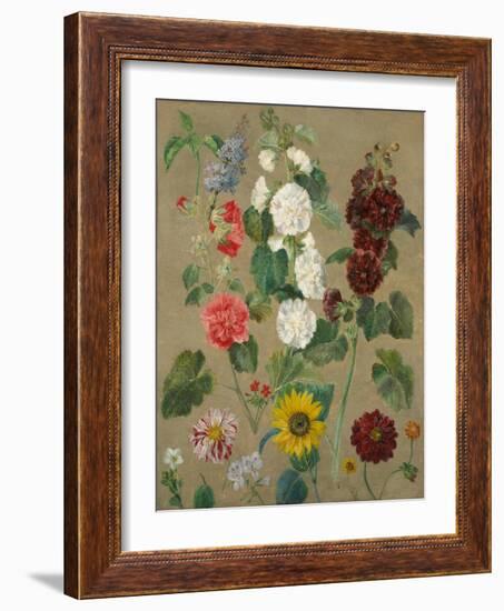 Untitled (Flowers)-Eugene Delacroix-Framed Giclee Print