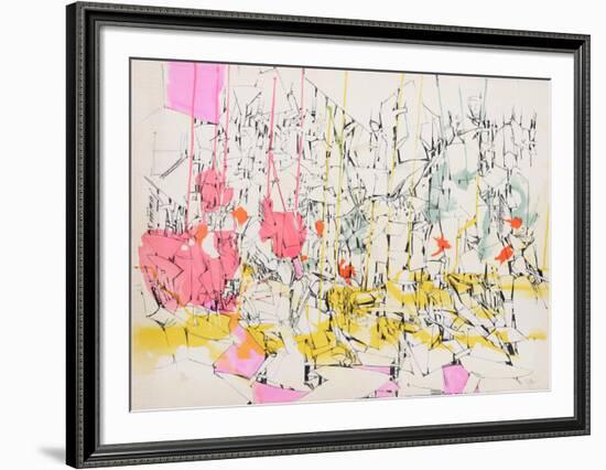 Untitled - Futuristic Cityscape I-Dimitri Petrov-Framed Limited Edition