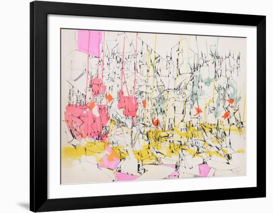 Untitled - Futuristic Cityscape I-Dimitri Petrov-Framed Limited Edition