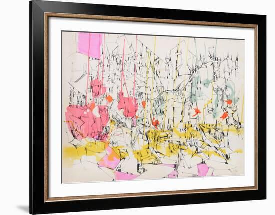 Untitled - Futuristic Cityscape I-Dimitri Petrov-Framed Limited Edition