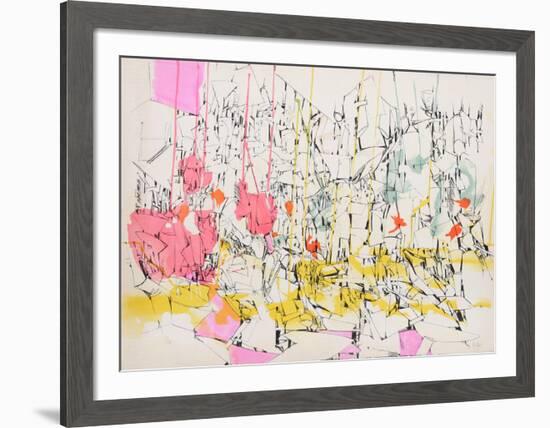 Untitled - Futuristic Cityscape I-Dimitri Petrov-Framed Limited Edition