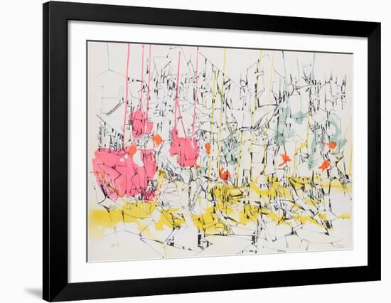 Untitled - Futuristic Cityscape II-Dimitri Petrov-Framed Limited Edition