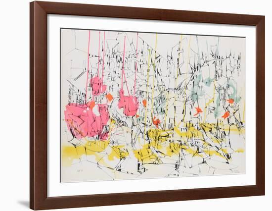 Untitled - Futuristic Cityscape II-Dimitri Petrov-Framed Limited Edition