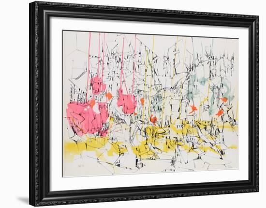 Untitled - Futuristic Cityscape II-Dimitri Petrov-Framed Limited Edition