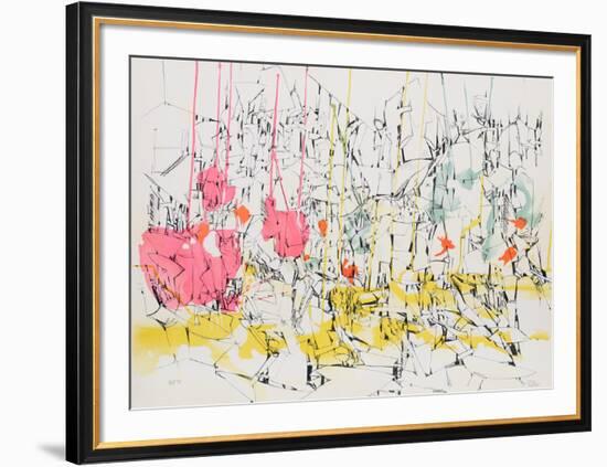 Untitled - Futuristic Cityscape II-Dimitri Petrov-Framed Limited Edition