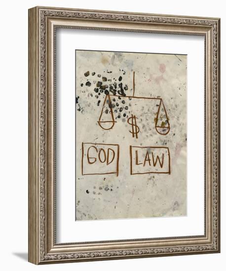 Untitled (God - Law)-Jean-Michel Basquiat-Framed Giclee Print