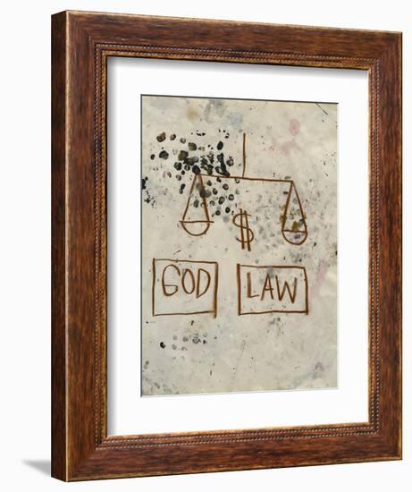 Untitled (God - Law)-Jean-Michel Basquiat-Framed Giclee Print