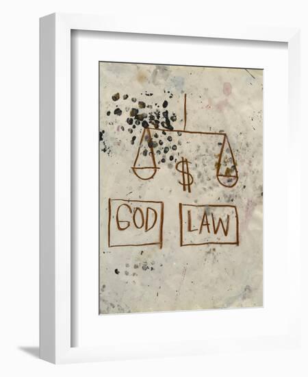 Untitled (God - Law)-Jean-Michel Basquiat-Framed Giclee Print