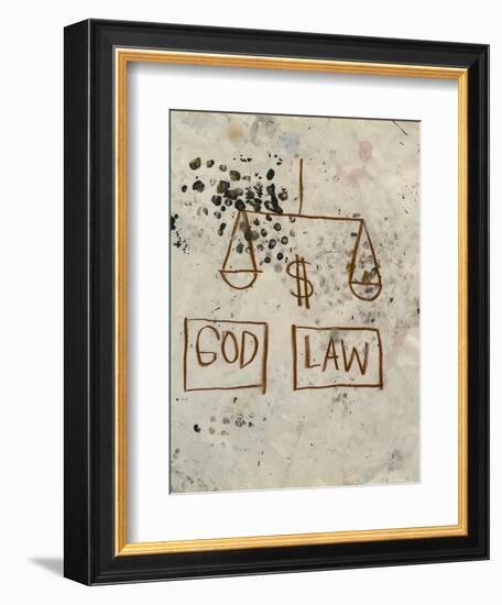 Untitled (God - Law)-Jean-Michel Basquiat-Framed Giclee Print