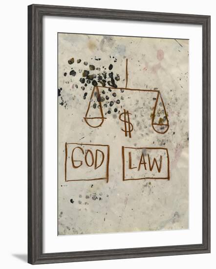 Untitled (God - Law)-Jean-Michel Basquiat-Framed Giclee Print