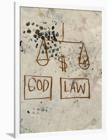 Untitled (God - Law)-Jean-Michel Basquiat-Framed Giclee Print