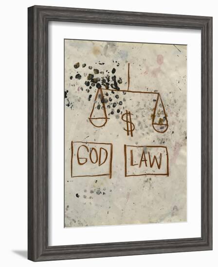 Untitled (God - Law)-Jean-Michel Basquiat-Framed Giclee Print