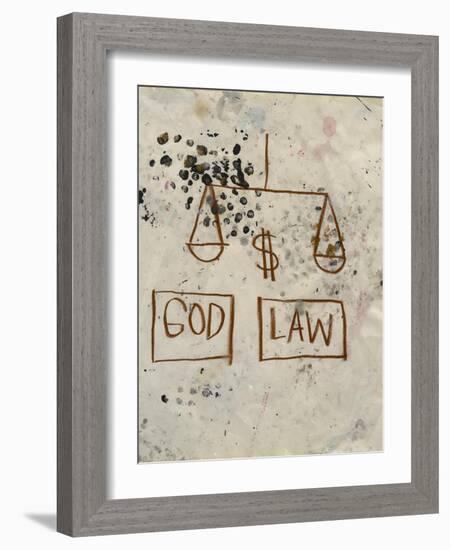 Untitled (God - Law)-Jean-Michel Basquiat-Framed Giclee Print