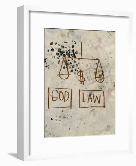 Untitled (God - Law)-Jean-Michel Basquiat-Framed Giclee Print