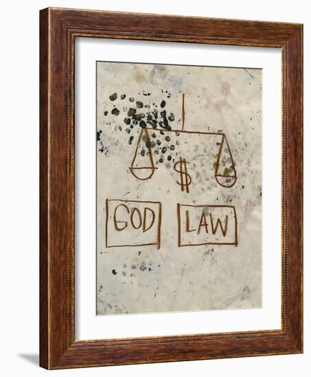 Untitled (God - Law)-Jean-Michel Basquiat-Framed Giclee Print