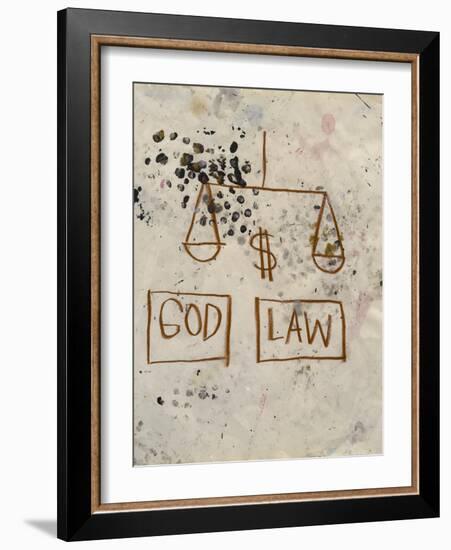 Untitled (God - Law)-Jean-Michel Basquiat-Framed Giclee Print