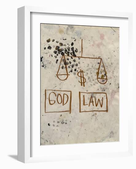 Untitled (God - Law)-Jean-Michel Basquiat-Framed Giclee Print