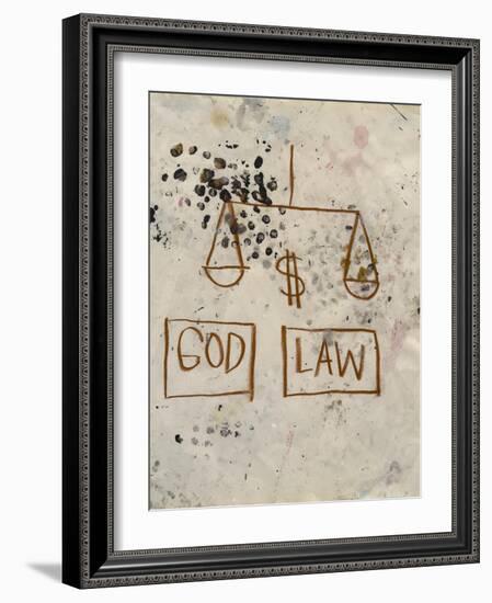 Untitled (God - Law)-Jean-Michel Basquiat-Framed Giclee Print