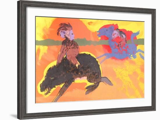 Untitled (Green Eyed Warthog)-Robert Beauchamp-Framed Limited Edition