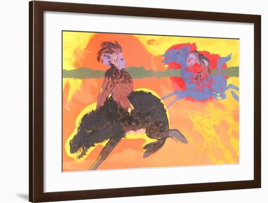 Untitled (Green Eyed Warthog)-Robert Beauchamp-Framed Limited Edition