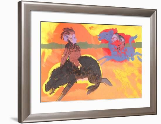 Untitled (Green Eyed Warthog)-Robert Beauchamp-Framed Limited Edition