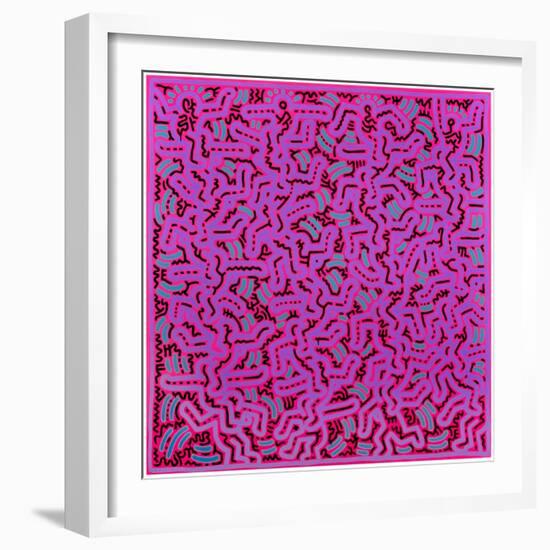 Untitled, June 1, 1984-Keith Haring-Framed Giclee Print