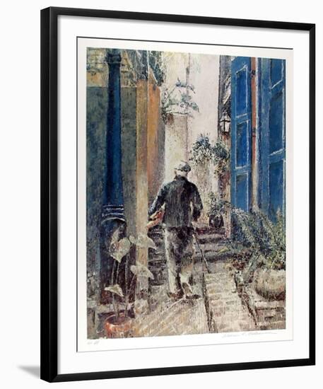 Untitled (Old Man and Stairs)-William Collier-Framed Collectable Print