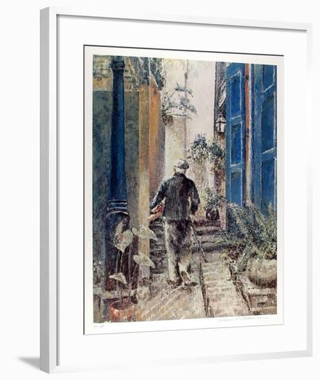 Untitled (Old Man and Stairs)-William Collier-Framed Collectable Print