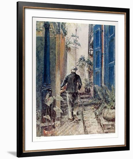 Untitled (Old Man and Stairs)-William Collier-Framed Collectable Print