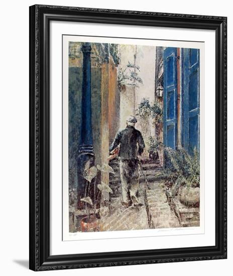 Untitled (Old Man and Stairs)-William Collier-Framed Collectable Print