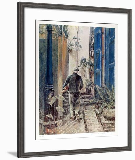 Untitled (Old Man and Stairs)-William Collier-Framed Collectable Print